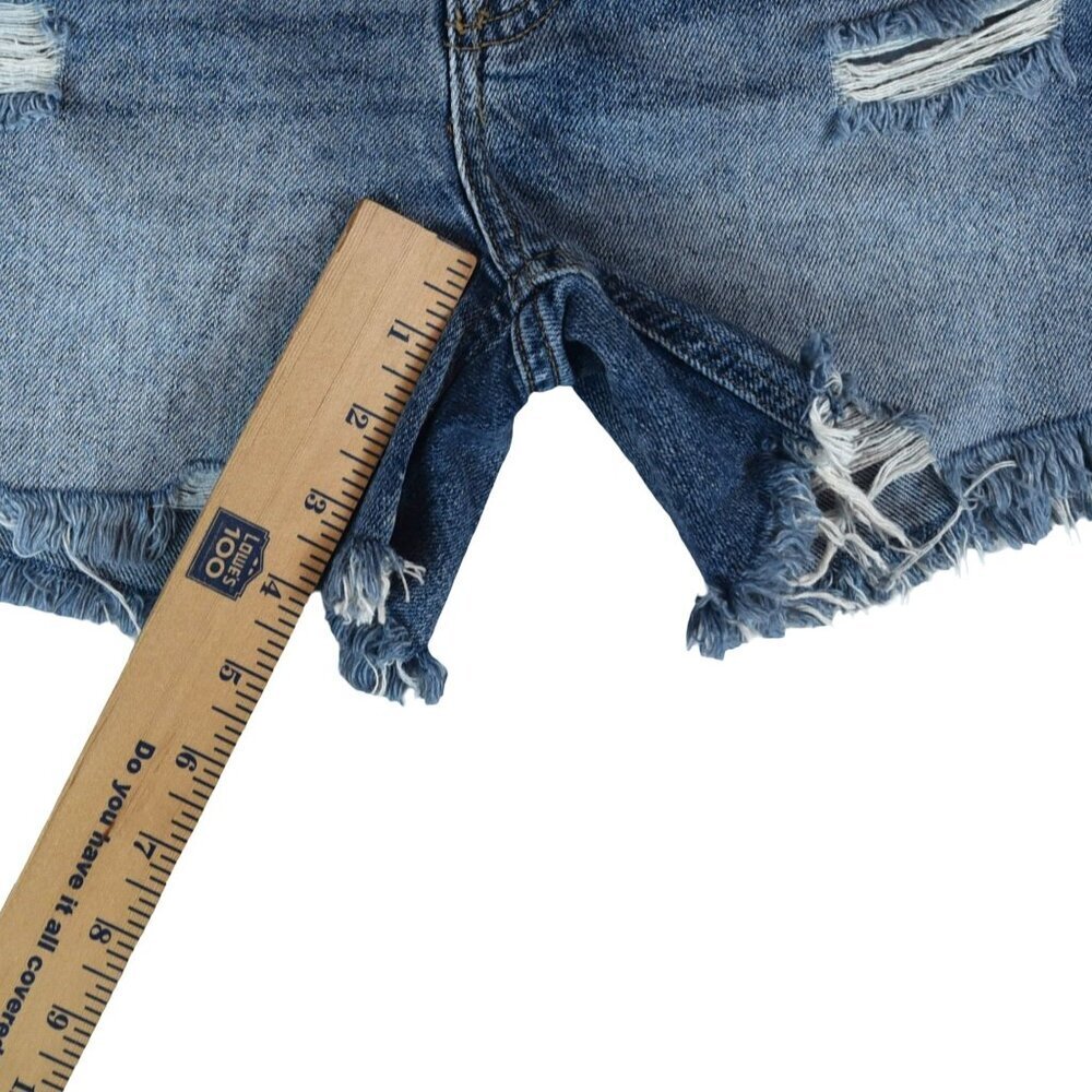 We The Free Distressed Cutoff Shorts Y2K Grunge Festival Denim NWT 23 - Picture 5 of 10